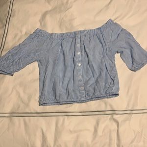 Blue striped blouse
